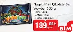 WOWBAR NUGALI MİNİ ÇİKOLATA BAR 500 G - BAYRAM ŞEKERİ/ÇİKOLATASI